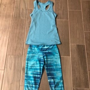Nike workout outfit. Tank top and capri pants